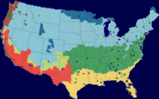 A map of the U.S.  showing the BAIHP partners.